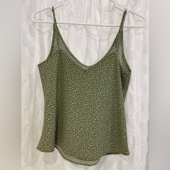 Abercrombie & Fitch Polka Dot Green Tank - Size Small - Picture 2 of 3